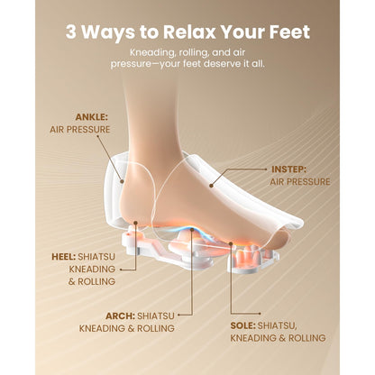 BOB AND BRAD Foot Massager Machine with Heat and Remote, Fits up to Men Size 14, Electric Shiatsu Deep Kneading Foot Massager, Relieve for Plantar Fasciitis and Neuropathy Pain