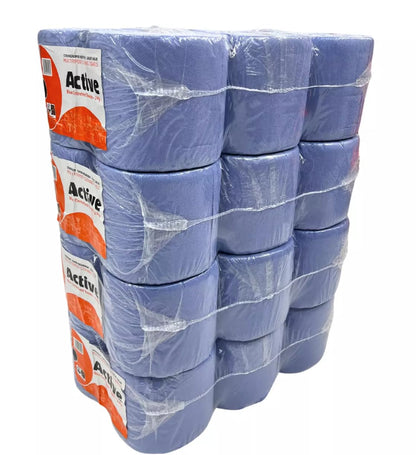 48 Rolls(8 Packs) ACT Blue Centre feed Rolls Embossed 2ply Wiper Paper Towel 45M
