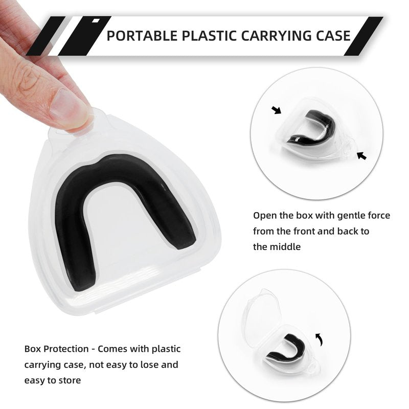 LPONJAR 5 Pack Toddler Kids Youth Mouth Guard, Moldable Sports Mouthguard with Case for Boys & Girls, Ideal for Non Braces, Football Lacrosse Hockey Basketball Boxing Soccer Taekwondo MMA Karate