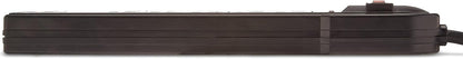 Amazon Basics Rectangle 6-Outlet, 600 Joule Surge Protector Power Strip, 2ft, Small, White, 2-Pack