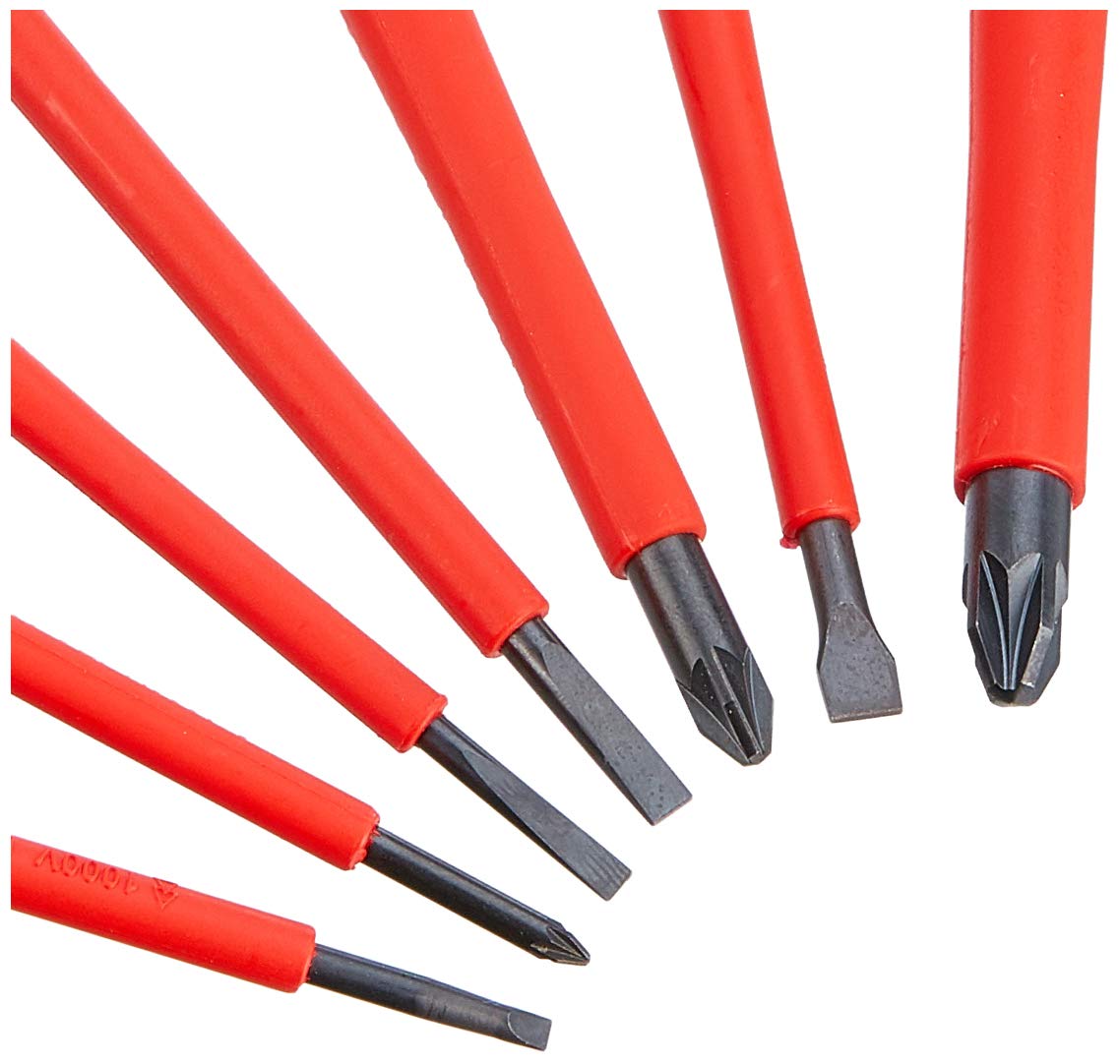 Bahco 9888S BE-9888s VDE Ergo Slot/Pozi Screwdriver Set (7 Pieces)