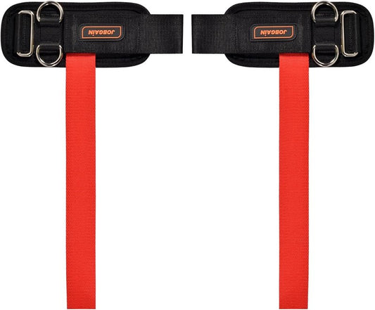 Weight Lifting Straps - Neoprene Padded D-Ring Wrist Support for Cable Machine Workouts | Non-Slip Design for Men & Women