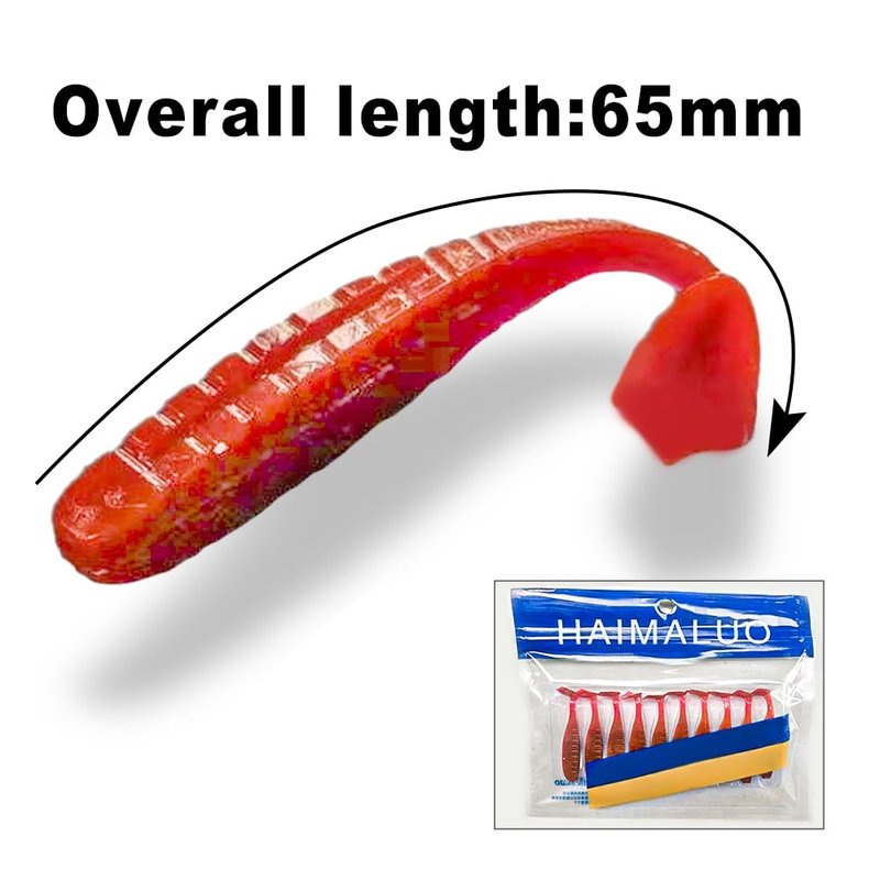 Swimbaits Paddle Tails, Soft Fishing Bait Lures TPE Floating Tail Swim Baits for Saltwater/Freshwater