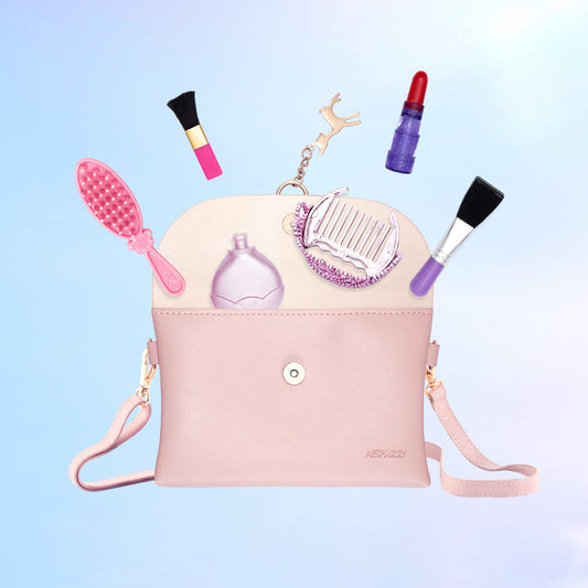 AISPARKY Small Crossbody Purse, PU Leather Small Purse for Girls With Pendant With Strap/Gold Chain Strap