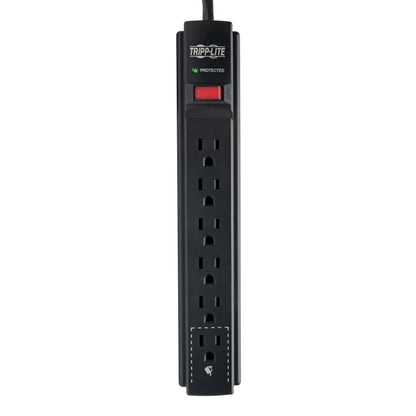 Eaton Tripp Lite series 6 Outlet Surge Protector Power Strip, 6ft Extension Cord, 900 Joules, 15A Circuit Breaker, UL Certified, Black (TLP606B)