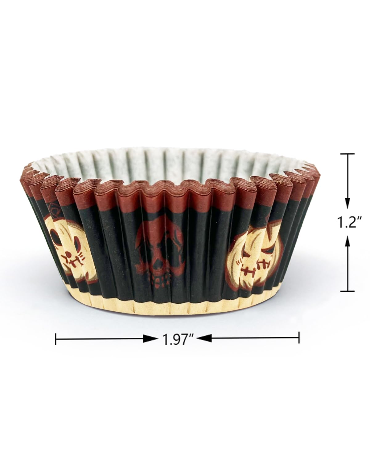 qiqee Halloween Standard Cupcake Liners Cupcake Cups 300-Count Food Grade Gradient Design Cupcake Papers Baking Cups Cupcake Wrappers for Halloween(Standard Size)