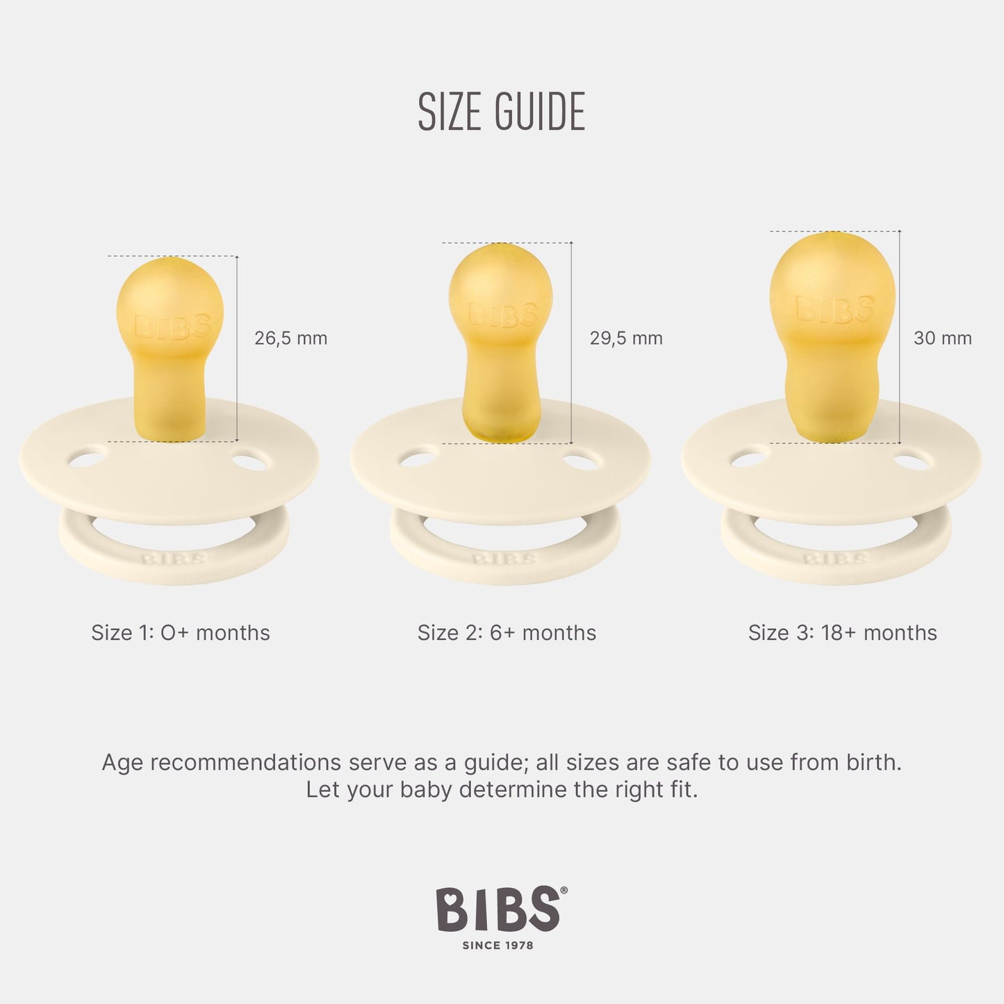 BIBS Dummies Colour 4-Pack, BPA Free Dummy Pacifier, Round Nipple Soothers, Natural Rubber Latex, Made in Denmark. 6-18 Months (Pack of 4), Baby Boy Colours