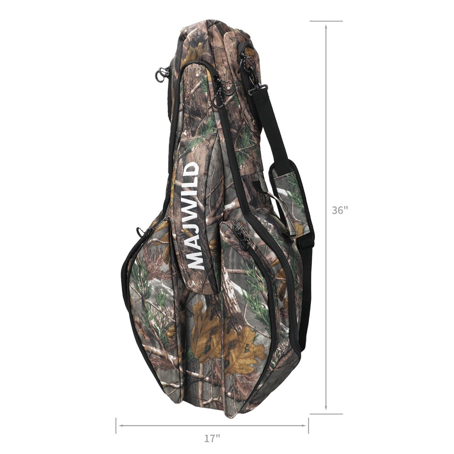 LWNAO Crossbow Case, Soft Shell Padded Crossbow Bag, Fits Scope Narrow Limb Crossbows for Hunting (Leaf Camo)