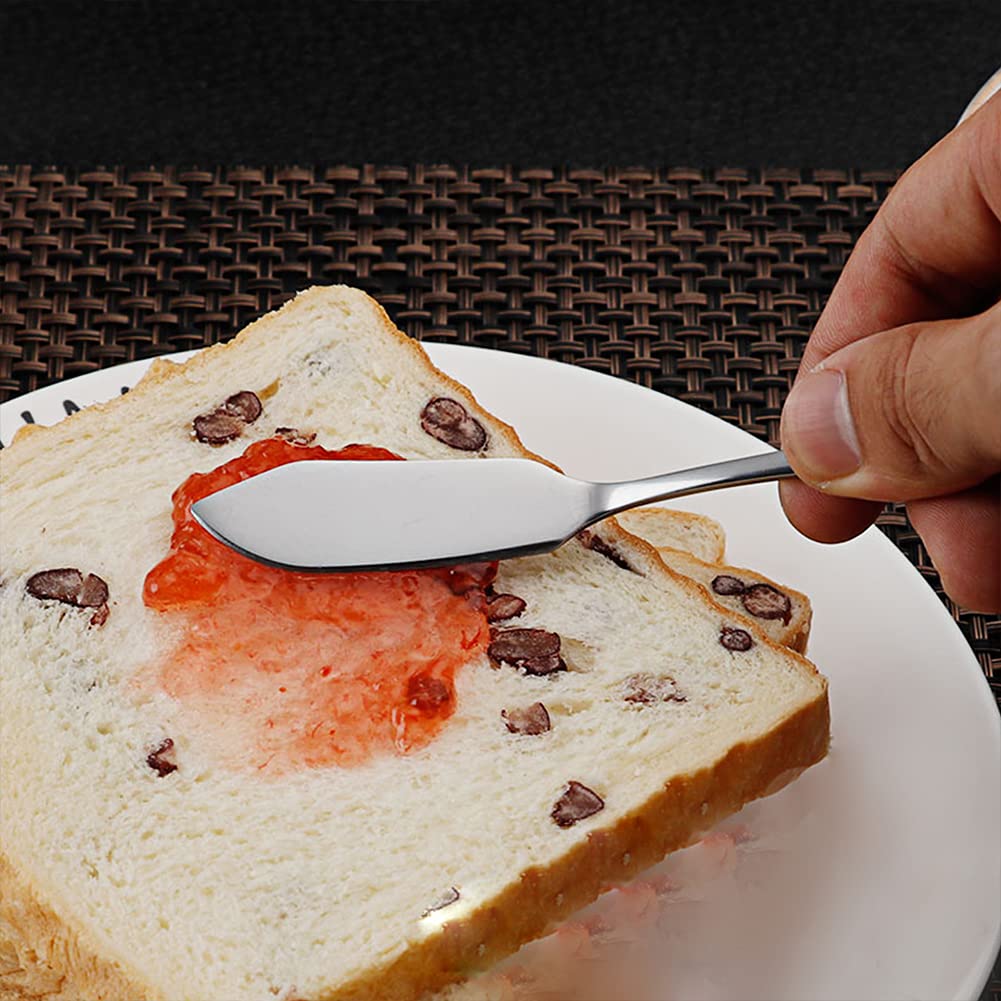 AOOSY Butter Knife, Cheese Knife, Dover Sole Breakfast Kippers, Cute Mini 5.91 inches Stainless Steel Kitchen Knives for Butter Sandwiches Cheese Breakfast,Packs Of 6