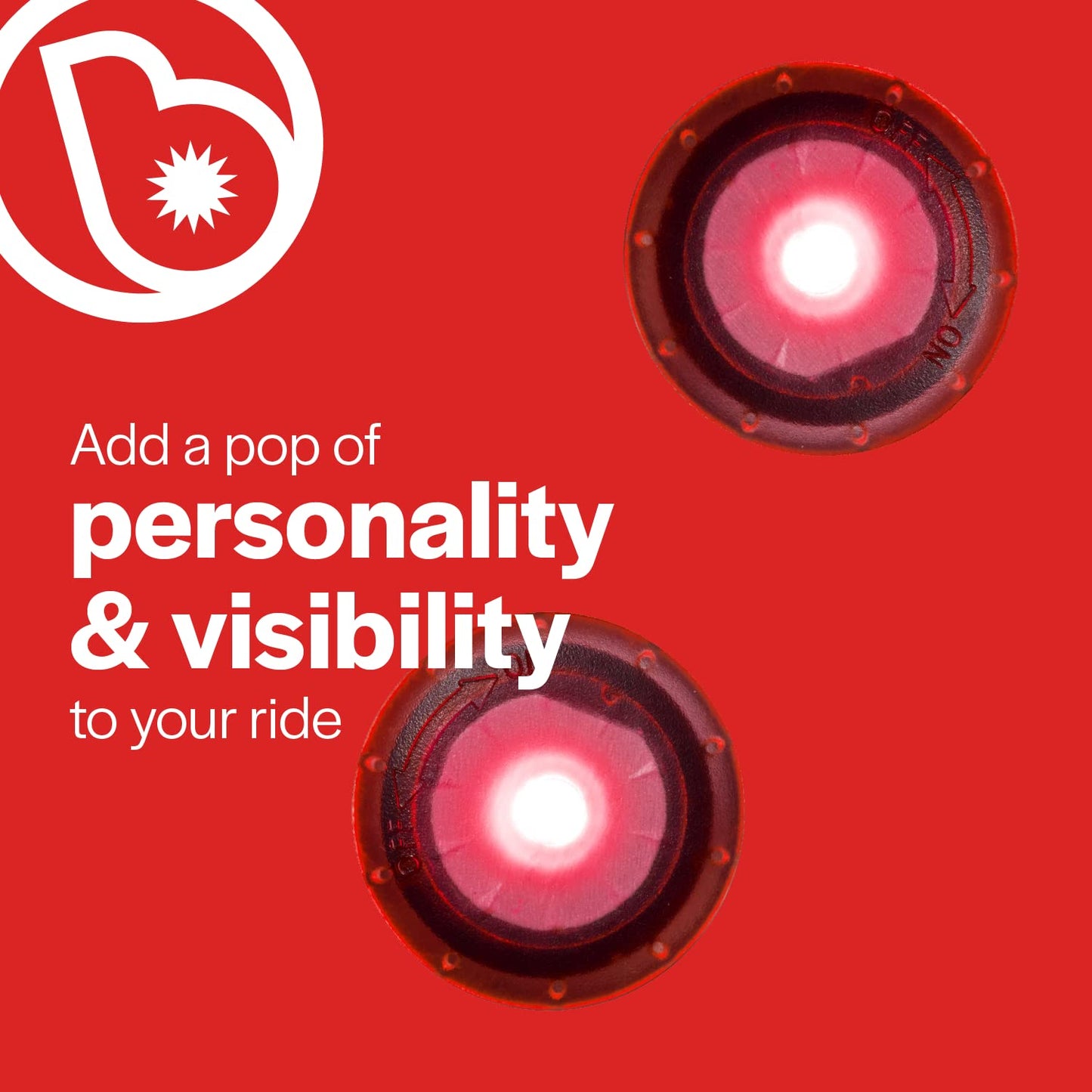 Brightz Bike Wheel Lights (Orbit 2-Pack Red) LED Bicycle Light Kids Bike Accessories Decorations Christmas Xmas Gift Present Stocking Stuffer for Grandson Granddaughter Idea for Boys Girls Tweens