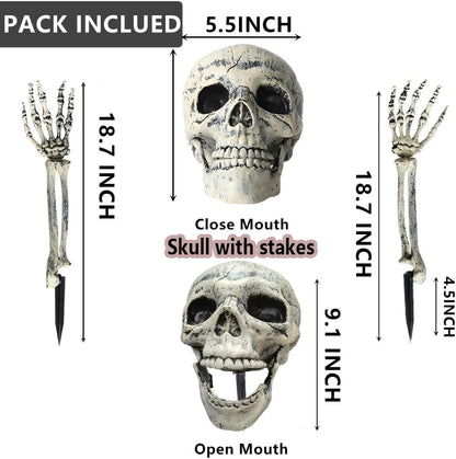 AOGU Halloween Decorations Realistic Skeleton Stakes Outdoor Indoor Yard Lawn Garden Groundbreakers Haunted House Decorations