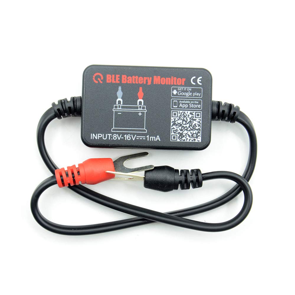 QUICKLYNKS BM2 Bluetooth Battery Monitor 12V Car Battery Tester for Lead Acid, Auto Battery Load Tester with Cranking Charging Test, LowVolt Alarm for Car/RV/Motorcycle/Truck/Boat/Solar Power System