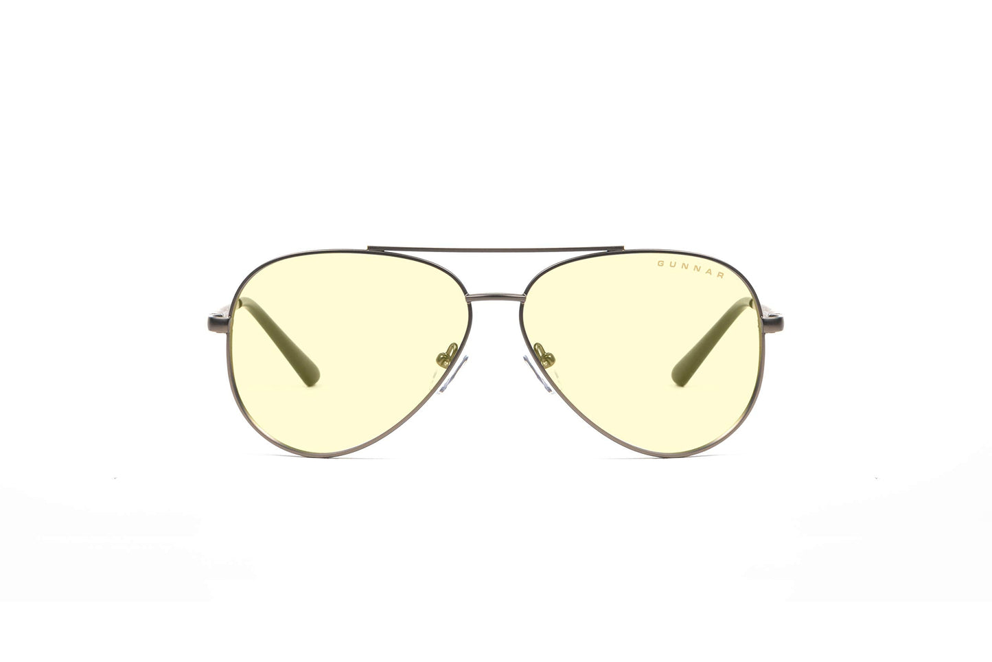 GUNNAR - Premium Gaming and Computer Glasses - Blocks 65% Blue Light - Maverick, Gunmetal, Amber Tint