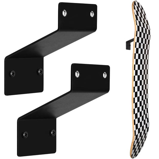 MIUONO Skateboard Wall Mount, Skateboard Deck Holder Wall Display Shelf, High Load Capacity Design 2 Pack