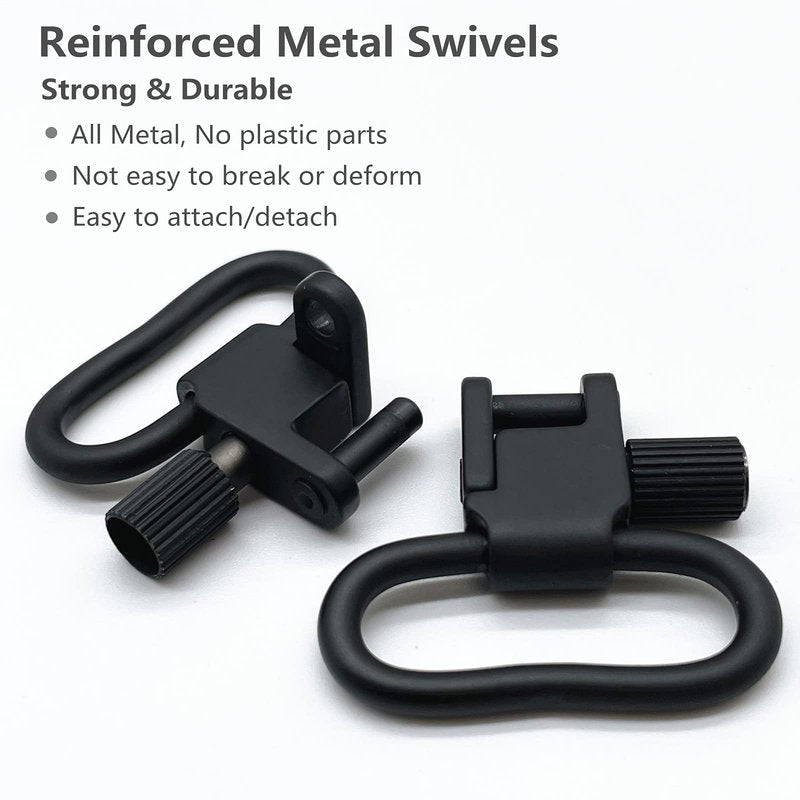 GGYOU 8-PCS Sling Swivels 1 inch Two Point Sling Attachment Clips for Rifle and Shotgun (1 inch)