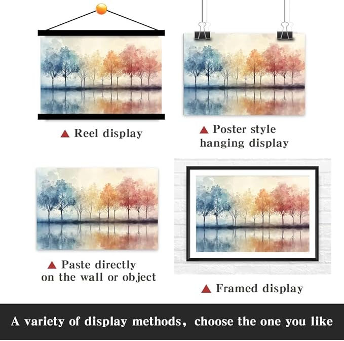 Yesad Trees Pictures, Abstract Wall Art Watercolor Tree Prints Artwork Nature Canvas Painting Landscape Poster Botanical Wall Décor for Living Room Bedroom Office Farmhouse (Unframed,24”x16”, Tree9)