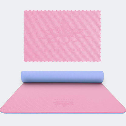 Hatha Yoga Extra Thick TPE Yoga Mat - 72"x 32" Thickness 1/2 Inch -Eco Friendly SGS Certified - With High Density Anti-Tear Exercise Bolster For Home Gym Travel & Floor Outside