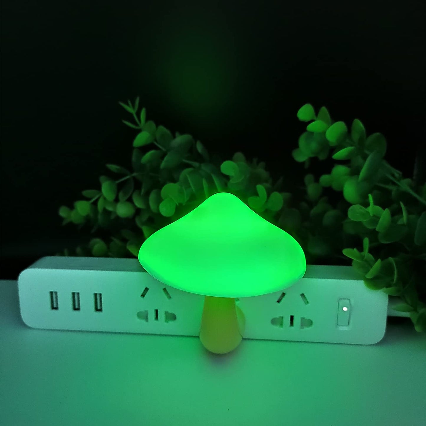 AUSAYE Sensor LED Night Light Plug in Wall Lamp, Energy Saving NightLight Cute Mushroom Night Lights for Adults Kids Bedroom,Bathroom,Toilet, Stairs, Kitchen,Hallway Corridor Warm White