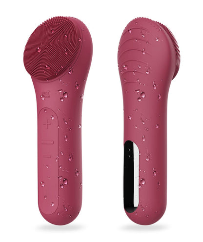 NågraCoola Electric Facial Cleansing Brush - Waterproof and Rechargeable, Exfoliates, Cleanses and Massages Skin - Light Blue