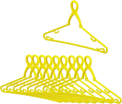 Arnest A-75161 Laundry Hangers, Set of 10 (Strong Grip/Washing Rope), Happiness Yellow Hanger, Soft Topp Hanger, Favorite Brand of Major Restaurants