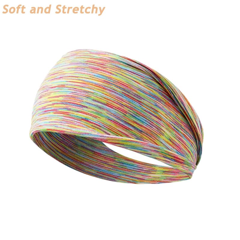 Tress 03 Headbands for Women Non Slip Wide Sweat Band for Women Sweatbands Fashion Running Headband Elastic Soft Sports Stretchy Headbands for Makeup, Exercise, Gym, Yoga, Workout, 5pcs
