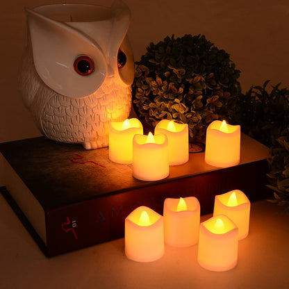 Litake LED Candles, Tea Lights 24 Flickering Flameless Candles Realistic Warm White Battery Powered Electric Fake Light for Weddings, Birthday, Festivals, Halloween, Home, Dinner, Party, Decoration