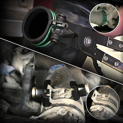 BETOOLL 9pc Hose Clamp Pliers, Professional Automotive with Flexible Wire Long Reach, Clic R Type Swivel Jaw and Flat Band Pliers for Coolant Radiator Heater/Water Hose (Red)