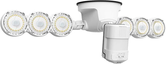 SANSI 45W 6000LM Motion Sensor Outdoor Lights, 5000K 600W Equiv LED Outdoor Lights for House, 4 Modes Wide 320° Angle Flood Lights Outdoor for Yard, Soffit, Garage, Doorways IP65 Waterproof