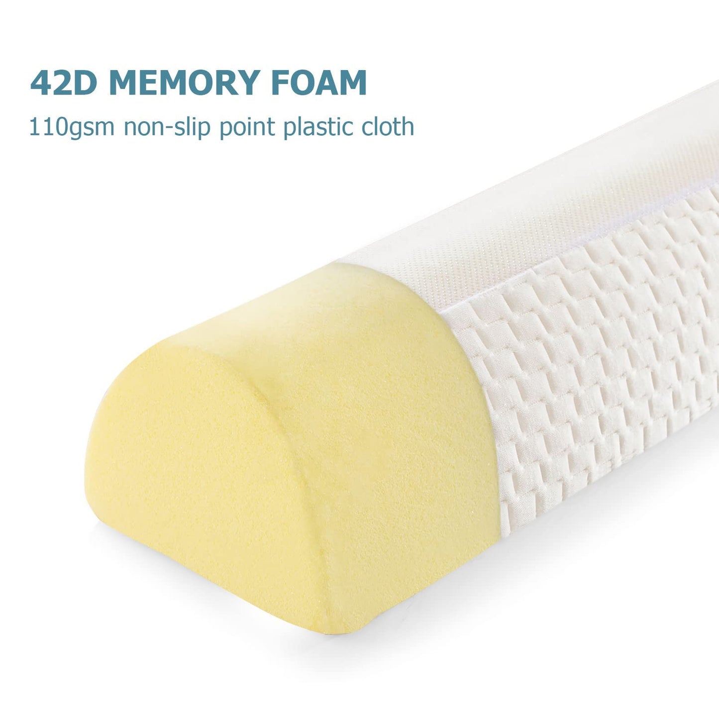 HBselect Memory Foam Baby Bed Guard Rail for Toddler Kids Children Adult,Soft Portable Safety Side Bed Guard Bumper for Cot Bed/Toddler Junior Bed (1 Pack)