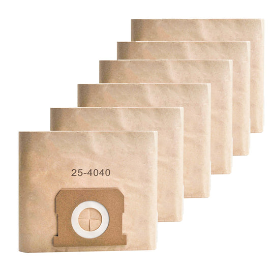6pack DXVA25-4040 Shop Vac Bags 4 Gallon for DEWALT DXV04T Wet/Dry Vacuum