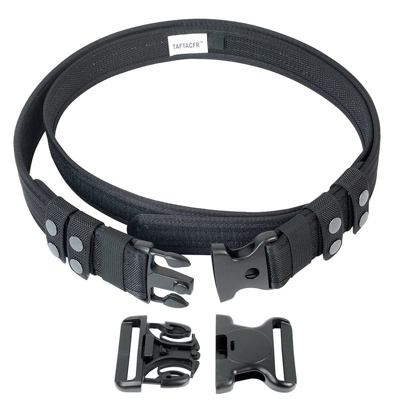 TAFTACFR Duty Belt for Law Enforcement Utility Security Military Police 2.0" Tactical Patrol Belt Set (Large)