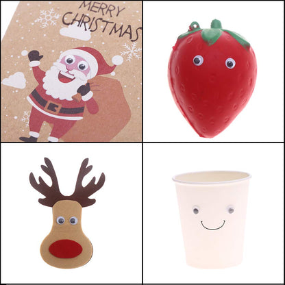 DECORA 1000pcs Round Plastic Black Googly Wiggle Eyes Self-Adhesive Wide Variety Assorted Sizes