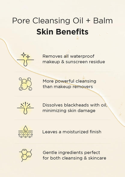 Hanskin BHA Pore Cleansing Oil, Gentle Blackhead Cleanser and Makeup Remover for Combination and Oily Skin, Korean Skincare [BHA/10.14 oz]