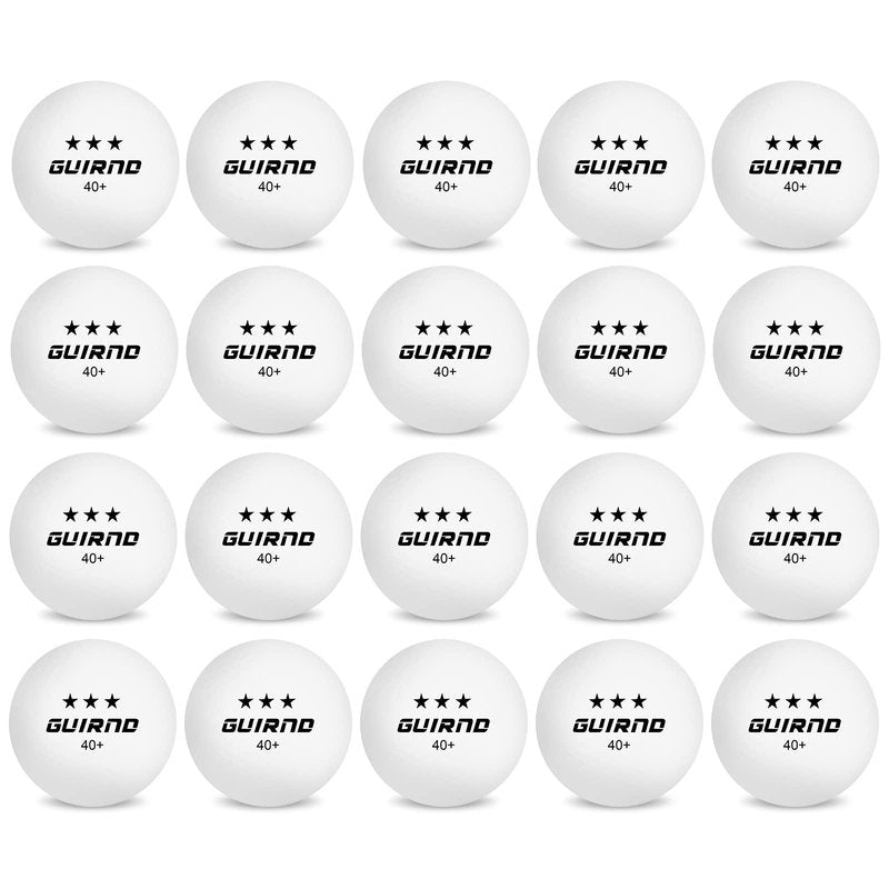 Guirnd 20 Pack Ping Pong Balls, 3 Star Table Tennis Balls, 40+ Pong Ball Competition and Recreational Play, Abs Ping Pong Ball, Games, DIY