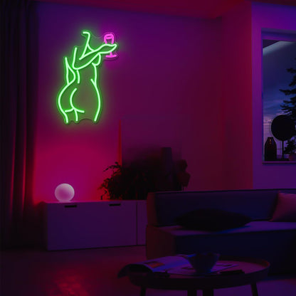 Ajoyferris Lady Back Neon Sign Dimmable LED Lady Sign Woman Neon Sign Sexy Lady Neon Signs for Bedroom Man Cave Bar Store Home Party Art Decor Gifts(16X11 inches,Blue)