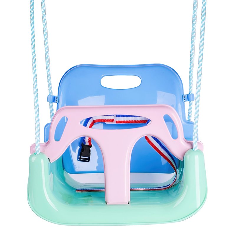 nets Tribe Toddler Swing, 3-in-1 Baby Swing Seat, Anti-Flip Snug & Secure Detachable Kids Swing Set, Infants to Teens Swing Seat for Playground Indoor Outdoor. (Macaron Green)