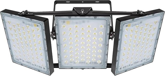 STASUN Flying Series Pro 300W 30000LM LED Flood Light Outdoor, 3000K Warm Soft White, 110V-130V, IP66 Waterproof Exterior Floodlight for Stadium, Arena, Court, Commercial, Backyard, Parking Lot
