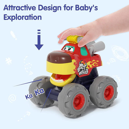 SunnyPal Toys for 1 Year Old Boys - 3 Pack Car Toys for 2 Year Old Boy, Monster Truck Toddler 1st Birthday Gifts for Boy