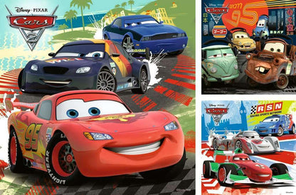 Ravensburger - Disney Cars: Worldwide Racing Fun - 49 Piece Jigsaw Puzzle 3 Pack Set - Lightning McQueen and More - Larger Pieces - Premium Quality - Ideal Gift - Screen-Free Fun - Children Age 5+