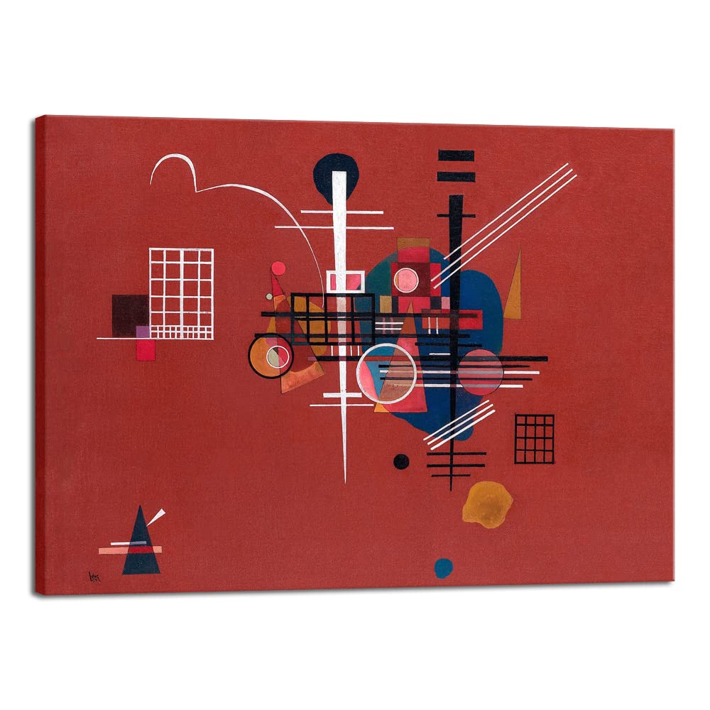 Wieco Art Framed Canvas Wall Art Composition VII, 1913 by Wassily Kandinsky Classic Abstract Famous Paintings Reproductions Canvas Wall Art for Home Decoration