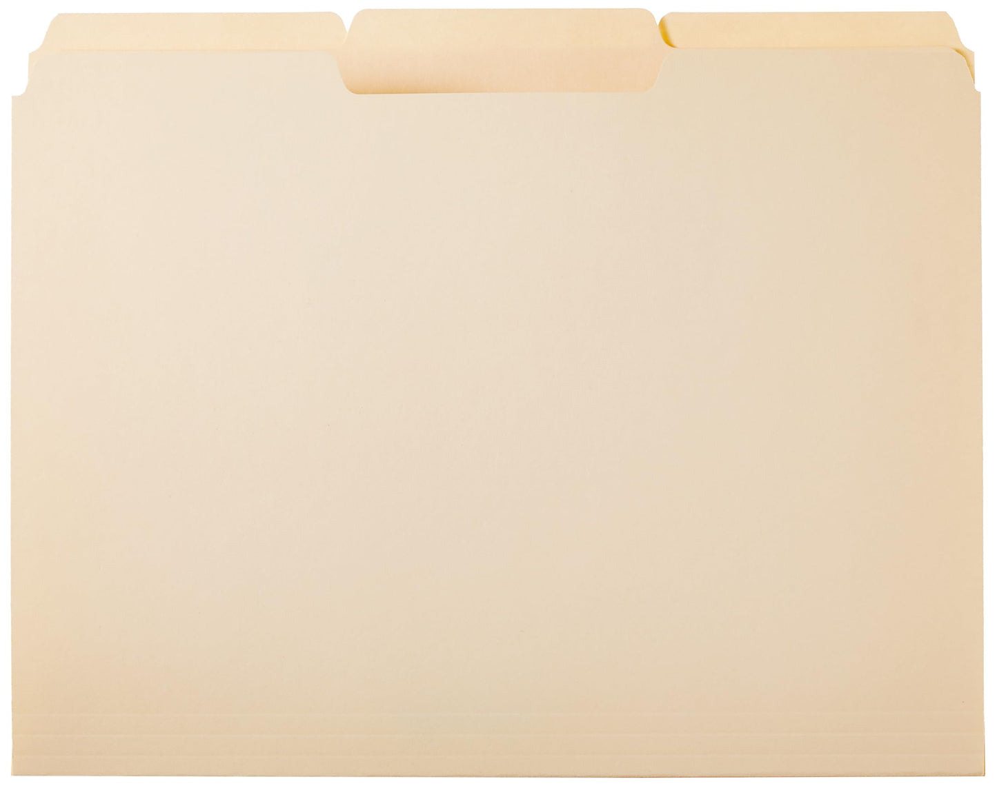Amazon Basics File Folders with Tabs for Filing, 1/3-Cut Tab, Assorted Positions, 8.5x11 inches, Letter Size, Manila, Pack of 100