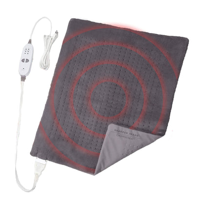 Calming Heat Massaging Weighted Heating Pad by Sharper Image- Electric Heating Pad with Massaging Vibrations, Auto-Off,12 Settings- 3 Heat, 9 Massage- 27 Relaxing Combinations, 12” x 24”, 4lbs