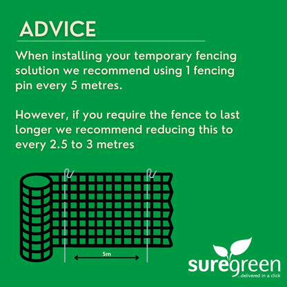Suregreen Steel Fencing Pins | 1.2M Metal Garden Stakes | 10 Pack Road Pins for Contractors, Site Managers, Landscapers, Event Organisers, Builders | Garden Stakes for Gardeners, Farmers