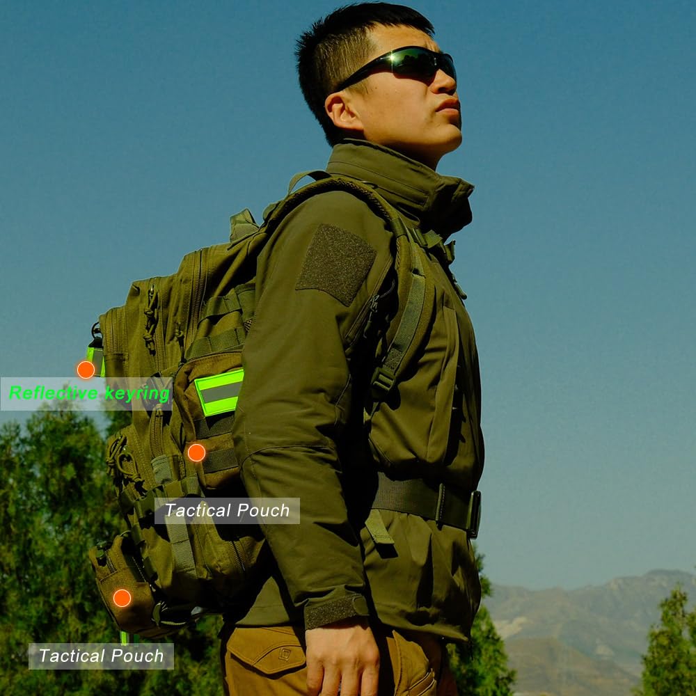 3 Pack Molle Pouches, Tactical Molle Admin Pouch Utility Laser Cut EDC Tool Pouch Bag Horizontal Modular Pouches (Tan)