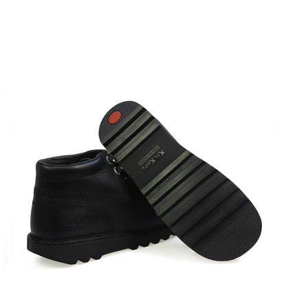 Kickers Youth Unisex Kick Hi Classic Ankle Boots | Extra Comfortable | Added Durability | Premium Quality, Black, 5 UK
