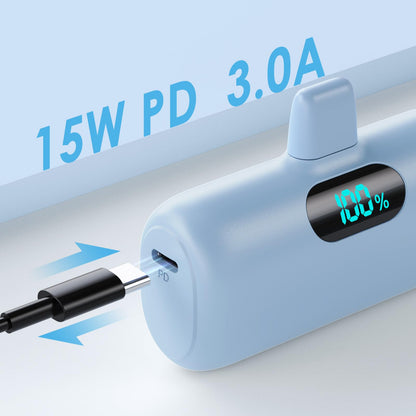 Small Portable Charger for iPhone,Upgraded 5000mAh PD Fast Charging Power Bank,Mini Battery Pack Backup Charger Compatible with iPhone 14/14 Pro Max/13/13 Pro/12 Pro/11/XS/XR/X/8/7/6 etc-Black
