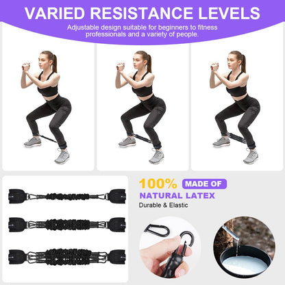 flintronic Resistance Bands Set, Ankle Resistance Bands, Gym Cuffs with Double D-Ring, Resistance Bands Set with Ankle Straps, for Muscle Shaping Home Workouts and Fitness Training