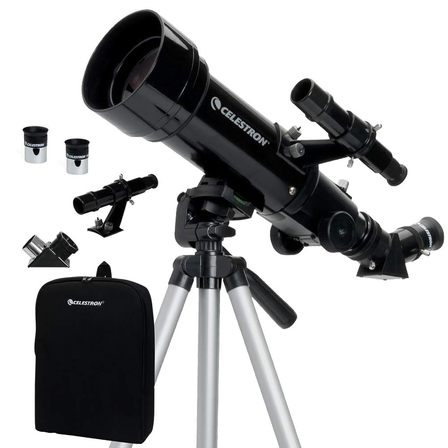 Celestron Travel Scope 70 Portable Refractor Telescope – 70mm Aperture, Fully-Coated Glass Optics – Includes Tripod, Backpack & Software – Ideal for Beginners & Travel