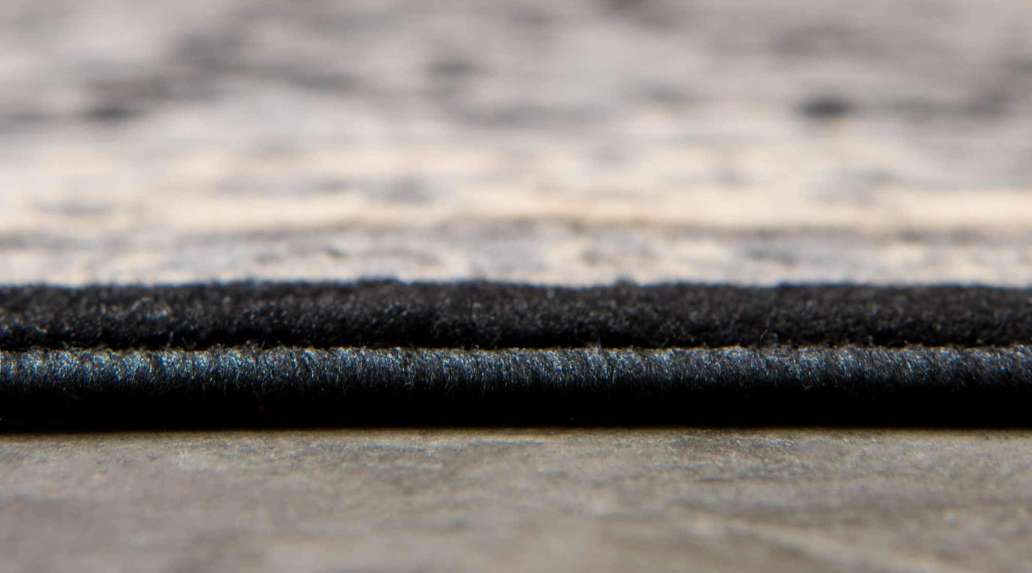 Unique Loom Sialk Hill Collection Area Rug - Washington (7' 1" x 10' Rectangle Black/Gray)