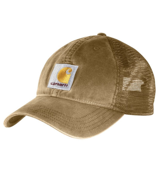 Carhartt Mens Canvas Mesh-Back Baseball caps, Dark Khaki, One Size US
